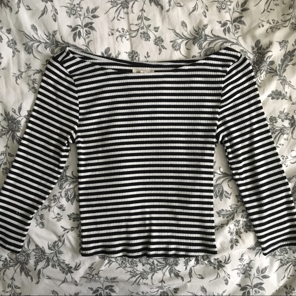 URban Outfitters B&W striped long sleeve